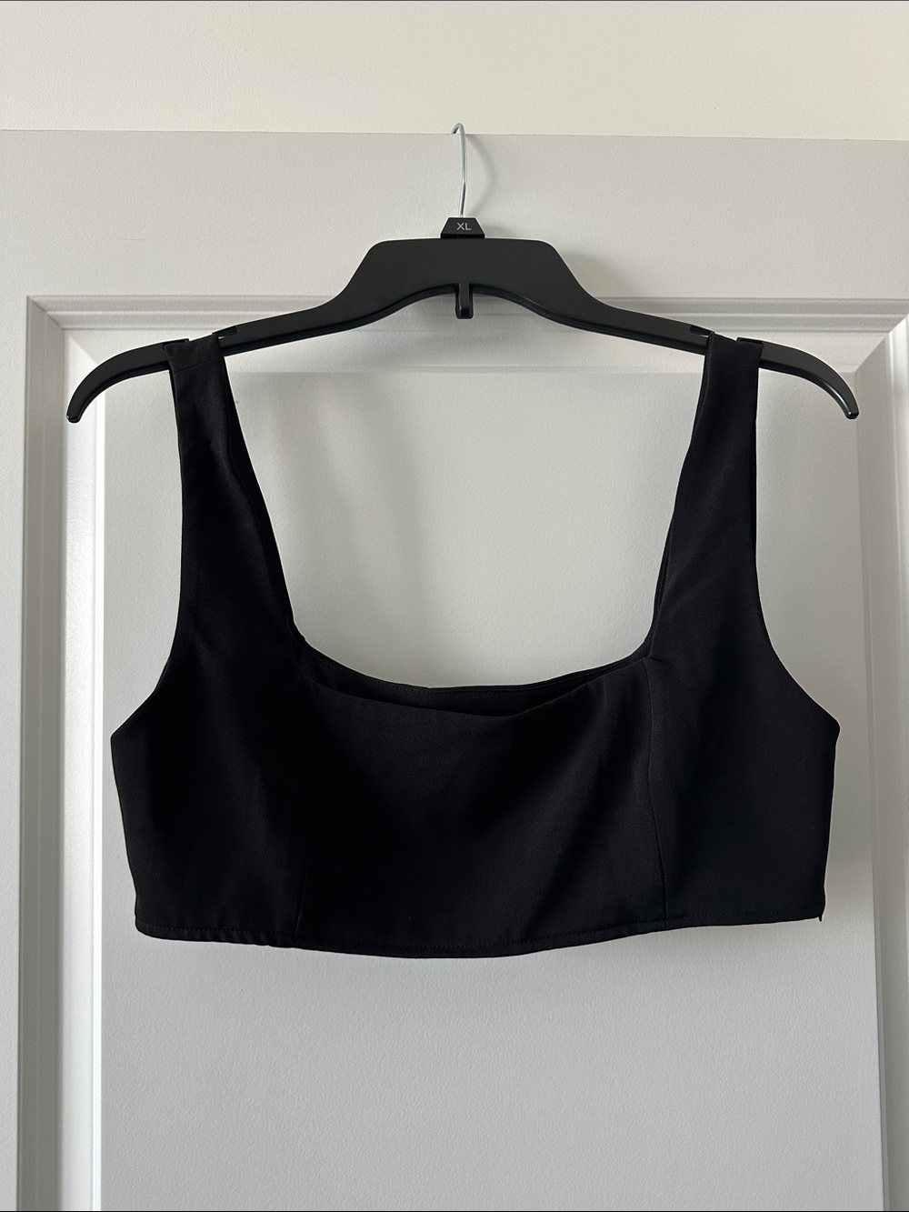 Princess Polly Black Square Neck Crop Top US 8